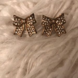 Gold Bow Earrings